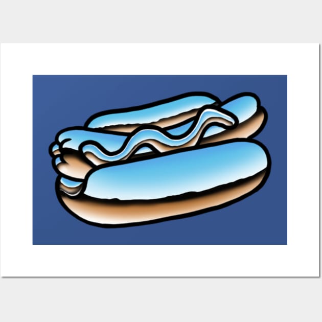 Chrome Hotdog Wall Art by TommyVision